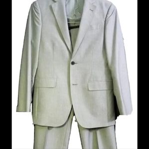 JF J. Ferrar Light Gray Slim Fit Suit 36S 32x30 Blazer Jacket men's mens